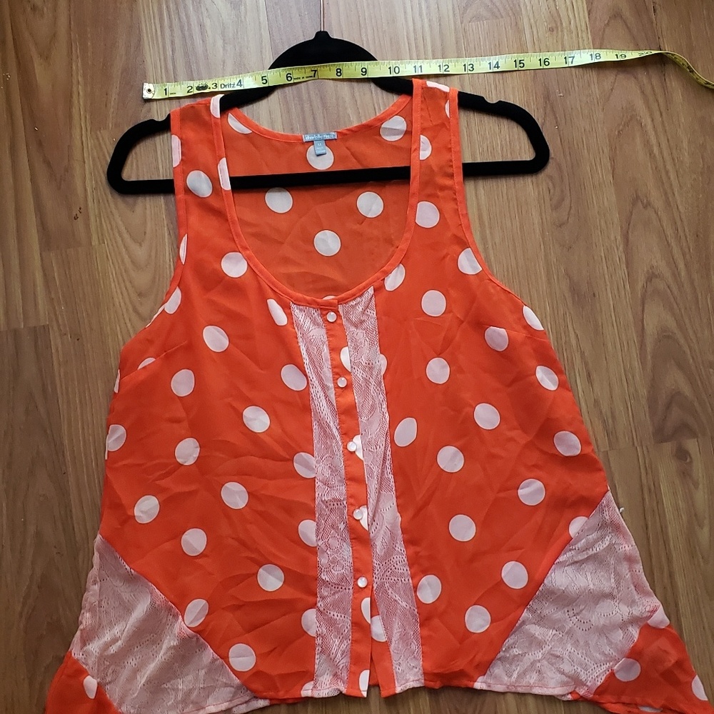 Orange chiffon top